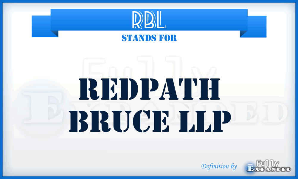 RBL - Redpath Bruce LLP