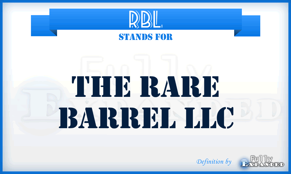 RBL - The Rare Barrel LLC