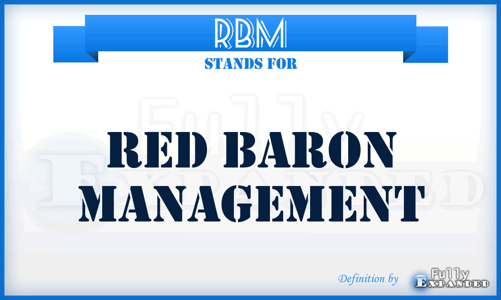 RBM - Red Baron Management