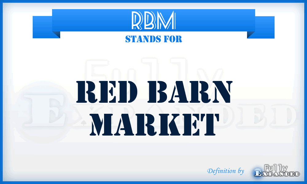 RBM - Red Barn Market