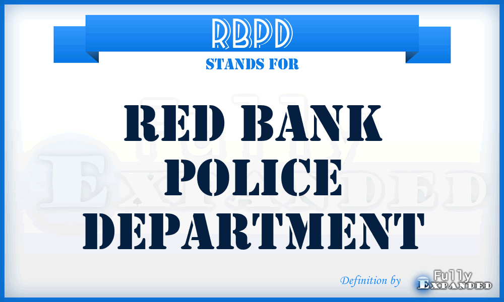 RBPD - Red Bank Police Department