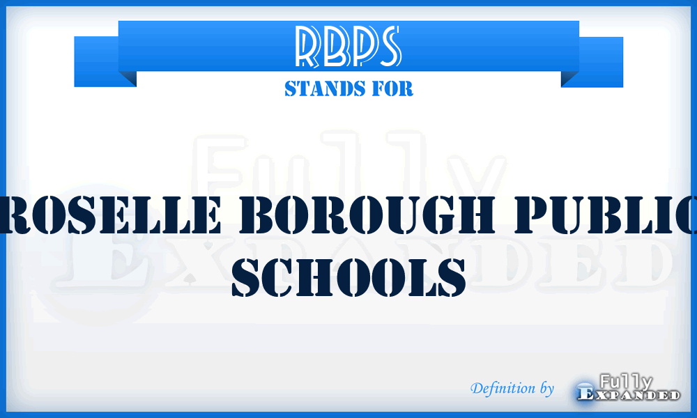 RBPS - Roselle Borough Public Schools