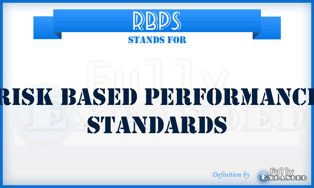 RBPS - Risk Based Performance Standards