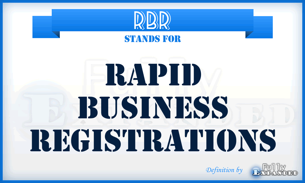 RBR - Rapid Business Registrations