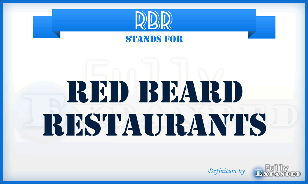 RBR - Red Beard Restaurants