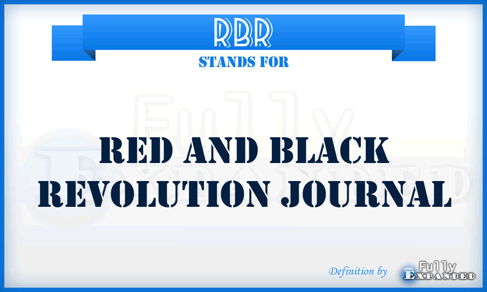 RBR - Red and Black Revolution journal