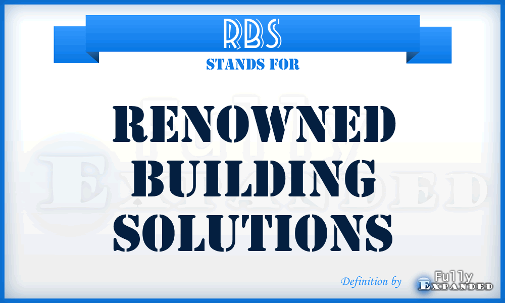 RBS - Renowned Building Solutions