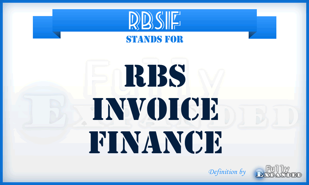 RBSIF - RBS Invoice Finance