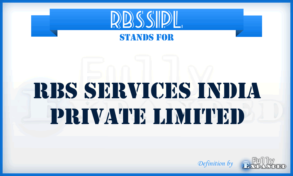 RBSSIPL - RBS Services India Private Limited