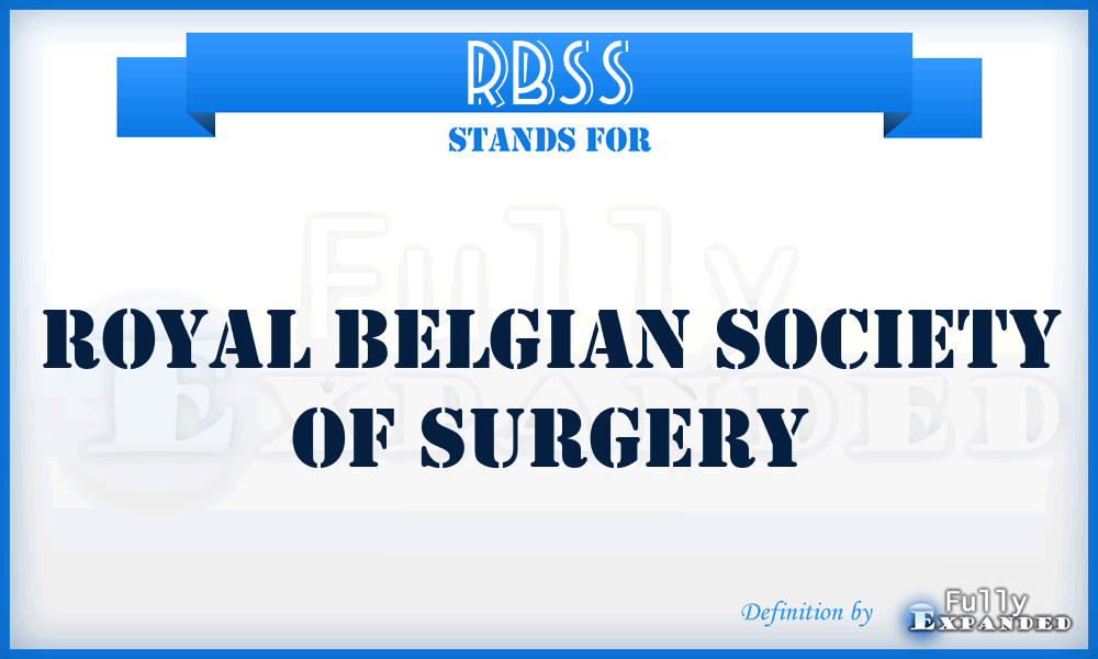 RBSS - Royal Belgian Society of Surgery