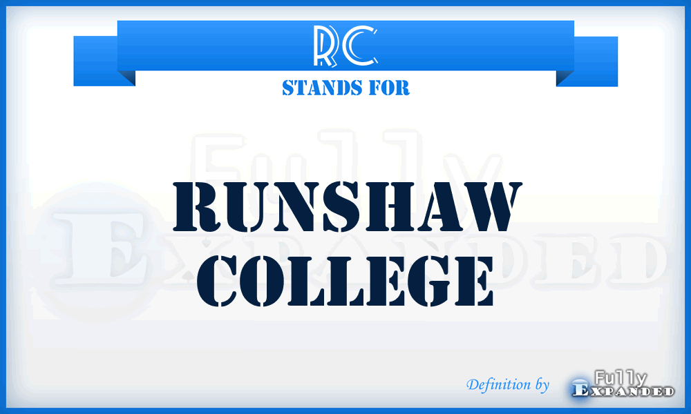 RC - Runshaw College