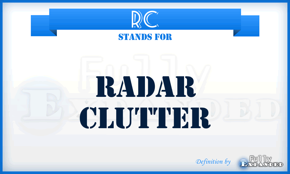 RC - Radar Clutter