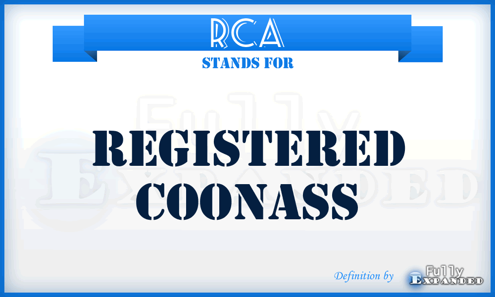 RCA - Registered CoonAss