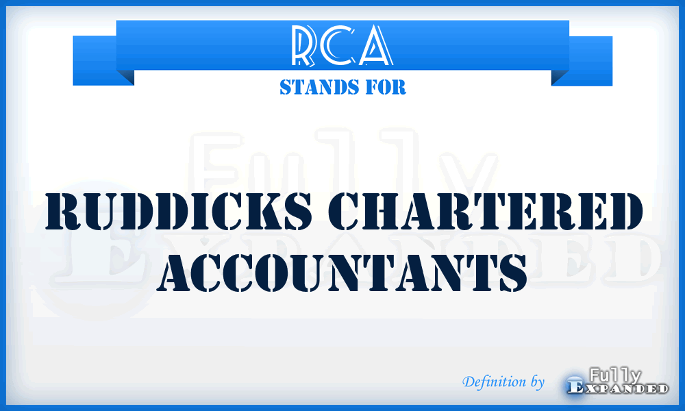 RCA - Ruddicks Chartered Accountants