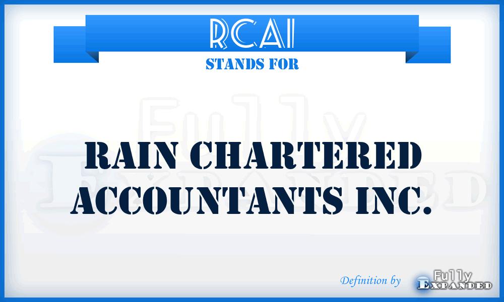 RCAI - Rain Chartered Accountants Inc.