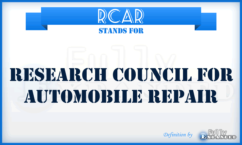 RCAR - Research Council for Automobile Repair