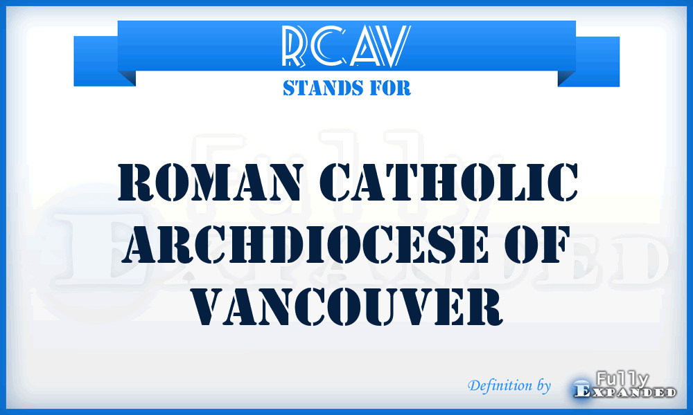 RCAV - Roman Catholic Archdiocese of Vancouver