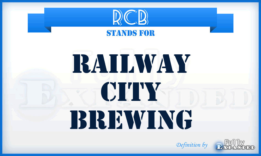 RCB - Railway City Brewing