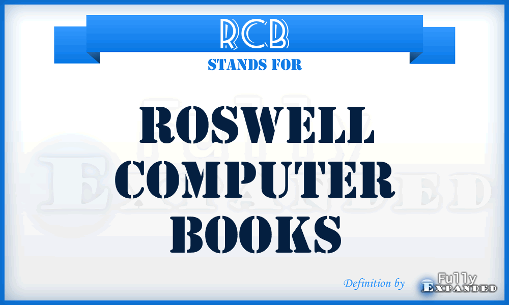 RCB - Roswell Computer Books