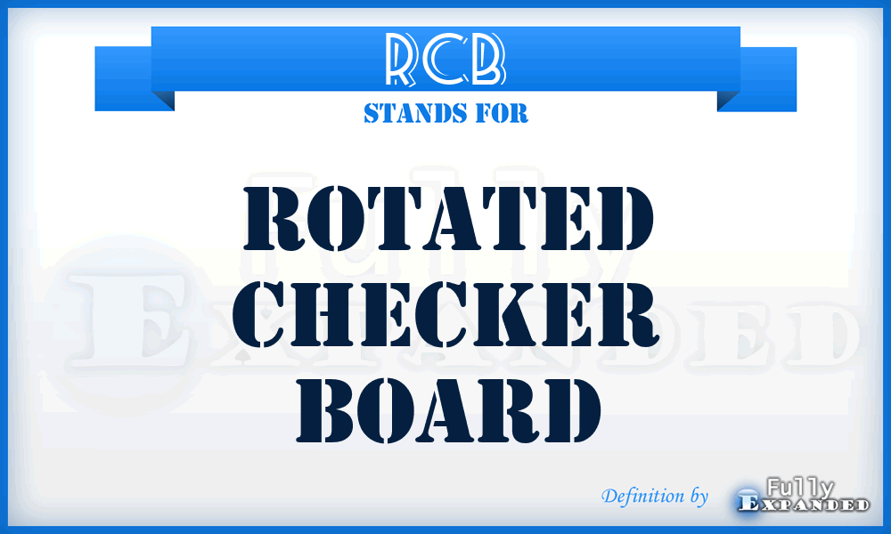 RCB - Rotated Checker Board