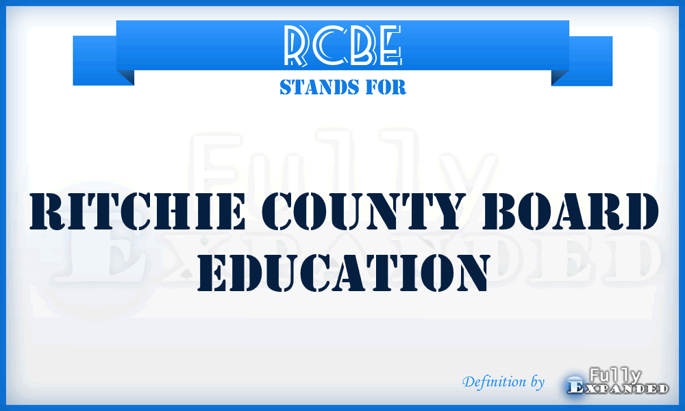RCBE - Ritchie County Board Education