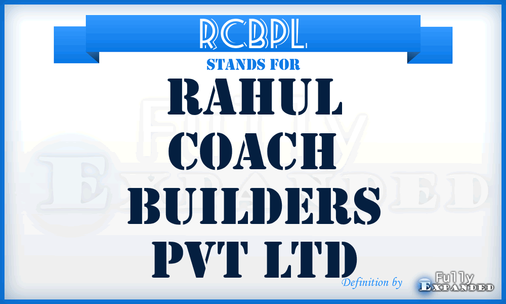RCBPL - Rahul Coach Builders Pvt Ltd
