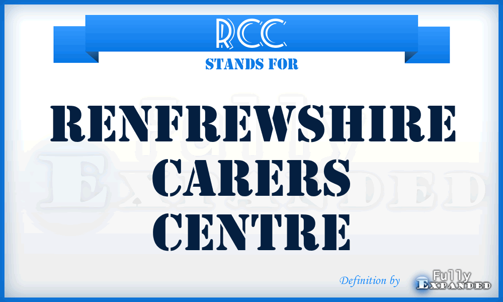 RCC - Renfrewshire Carers Centre