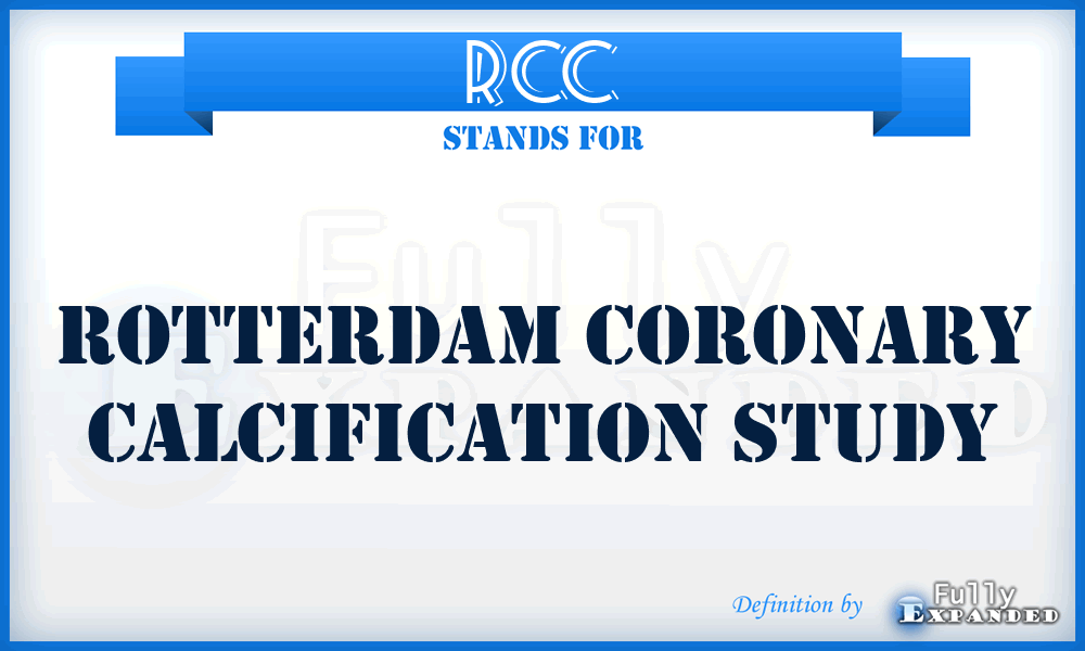 RCC - Rotterdam Coronary Calcification Study