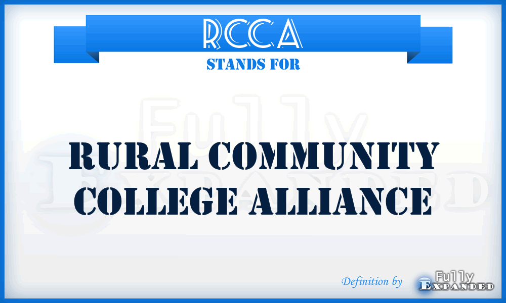 RCCA - Rural Community College Alliance