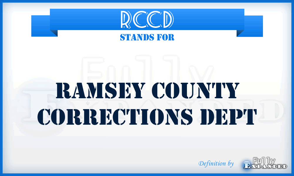 RCCD - Ramsey County Corrections Dept