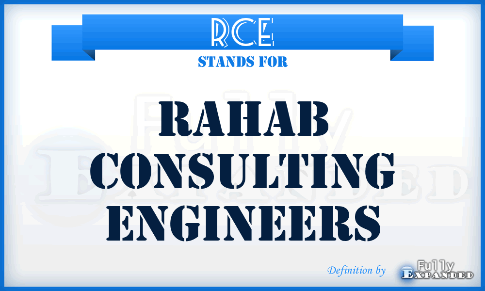 RCE - Rahab Consulting Engineers