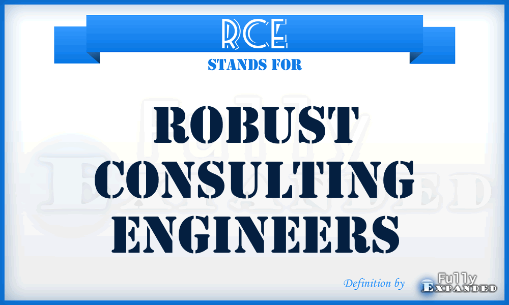 RCE - Robust Consulting Engineers