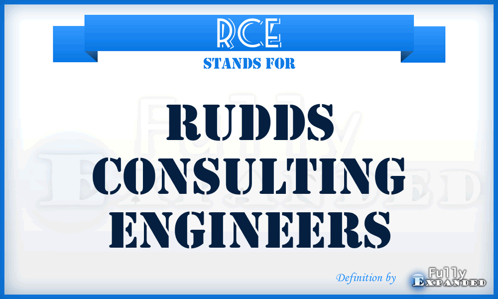 RCE - Rudds Consulting Engineers