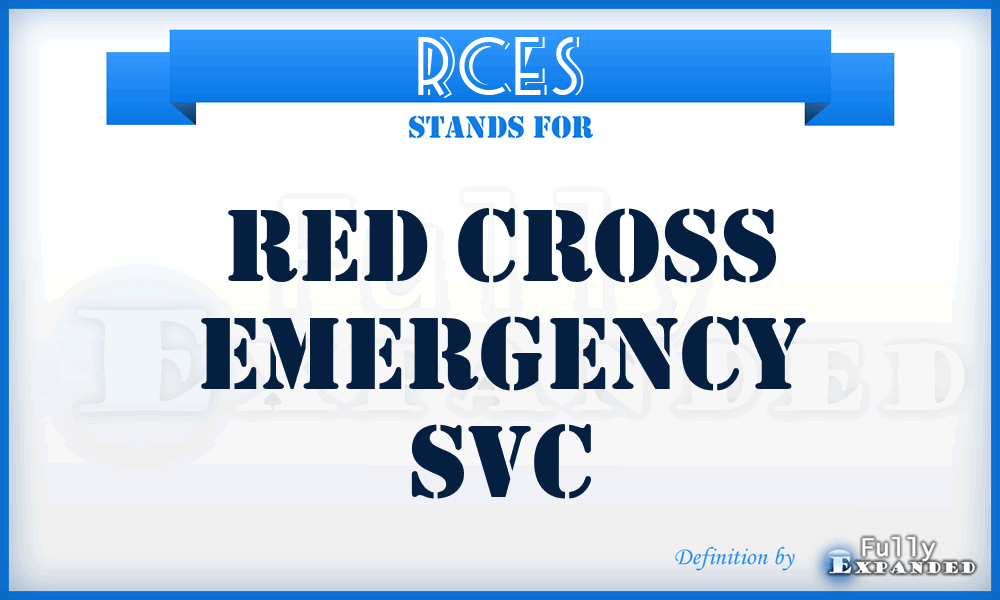 RCES - Red Cross Emergency Svc