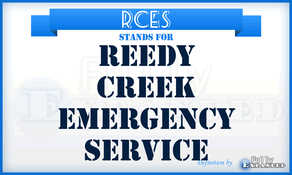 RCES - Reedy Creek Emergency Service