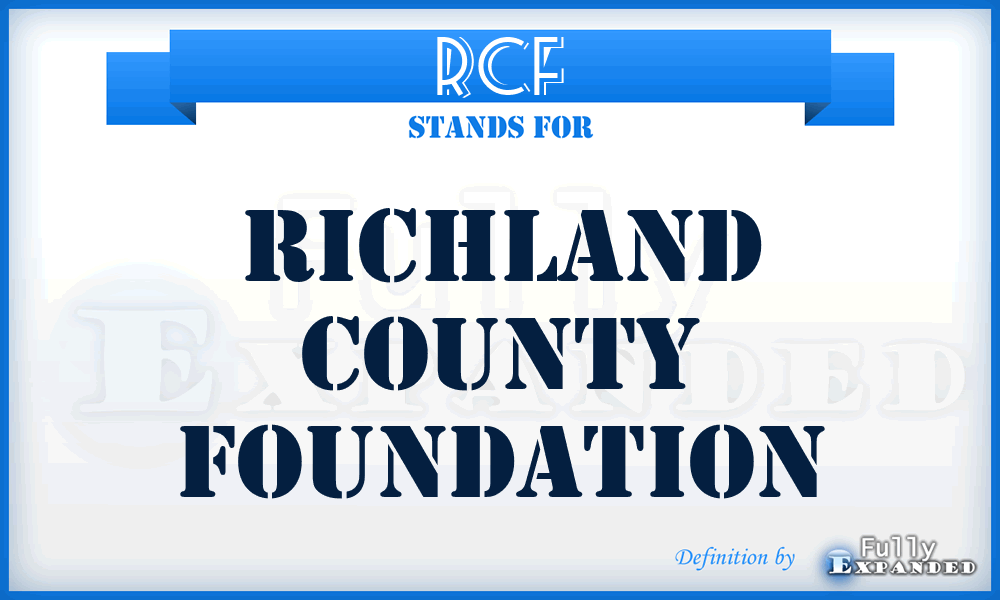 RCF - Richland County Foundation