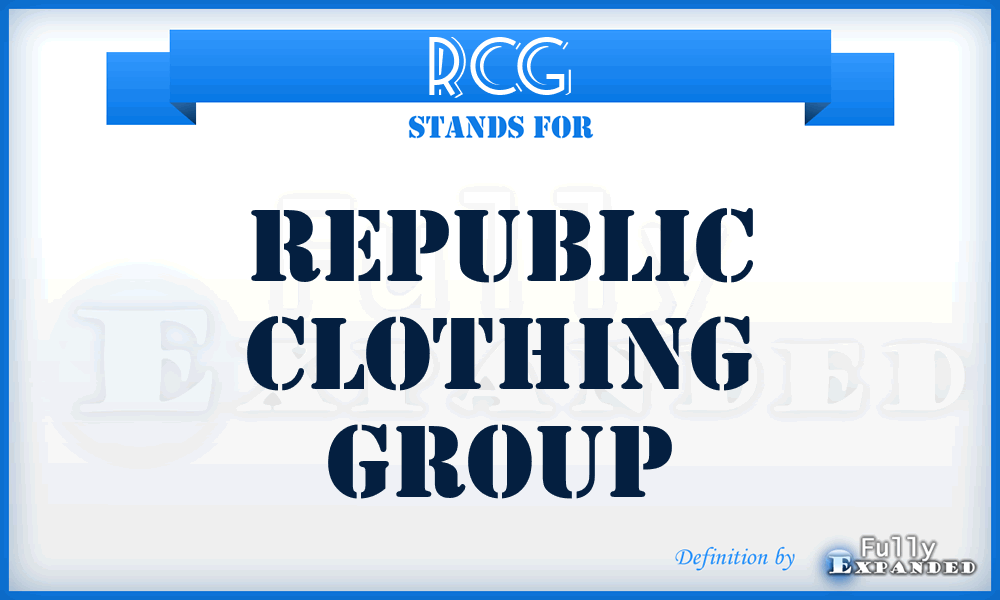 RCG - Republic Clothing Group