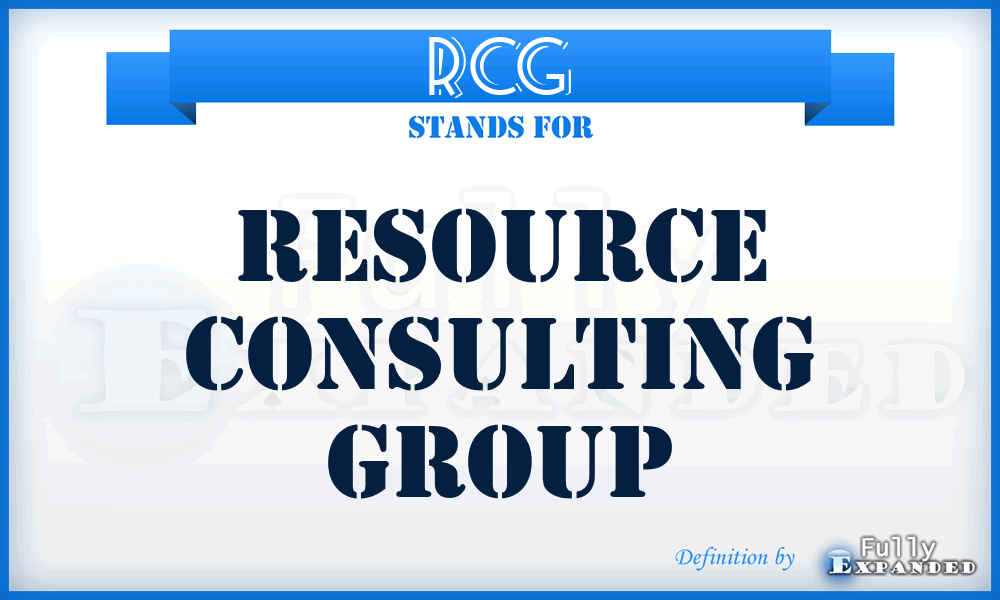 RCG - Resource Consulting Group