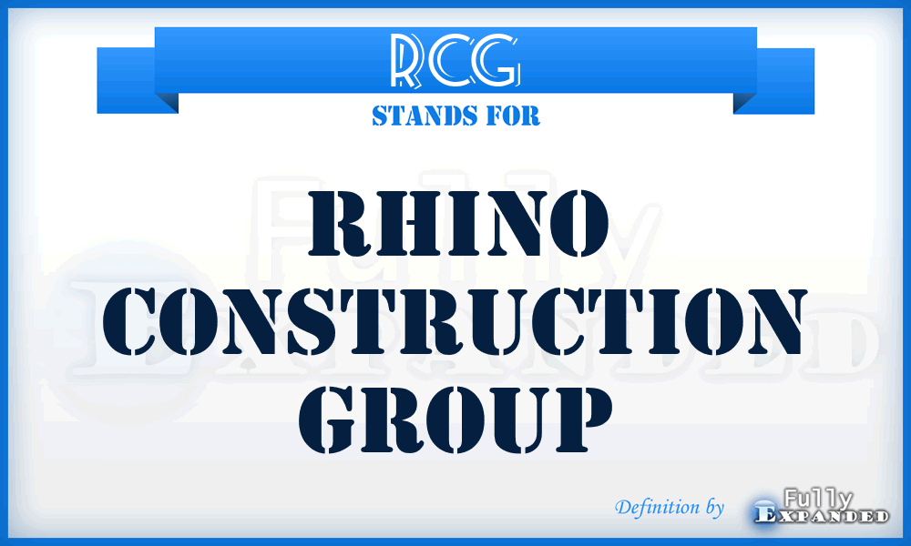 RCG - Rhino Construction Group