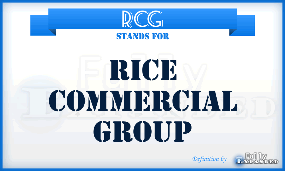 RCG - Rice Commercial Group