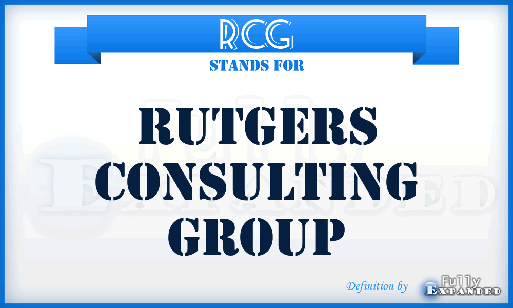 RCG - Rutgers Consulting Group