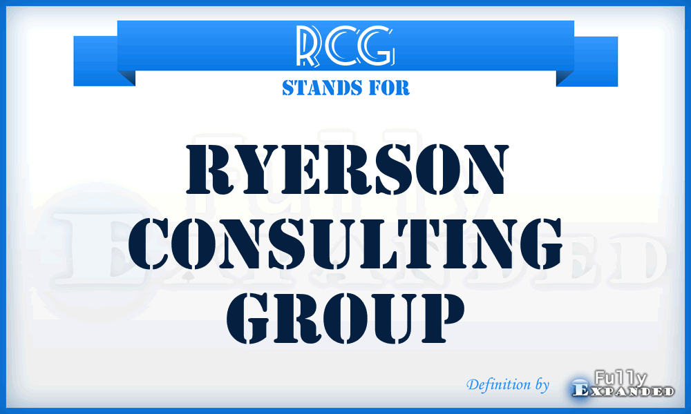 RCG - Ryerson Consulting Group