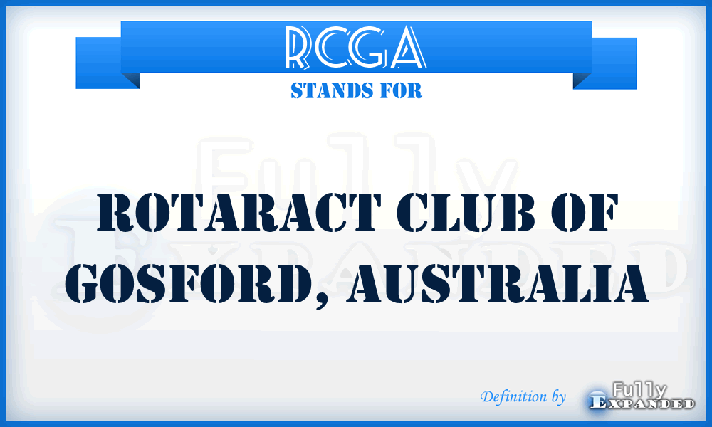 RCGA - Rotaract Club of Gosford, Australia