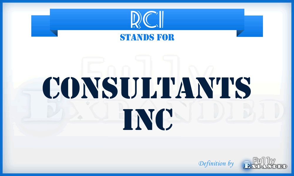 RCI - Consultants Inc