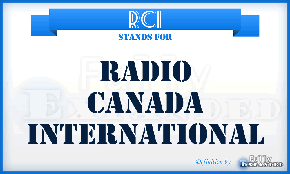 RCI - Radio Canada International