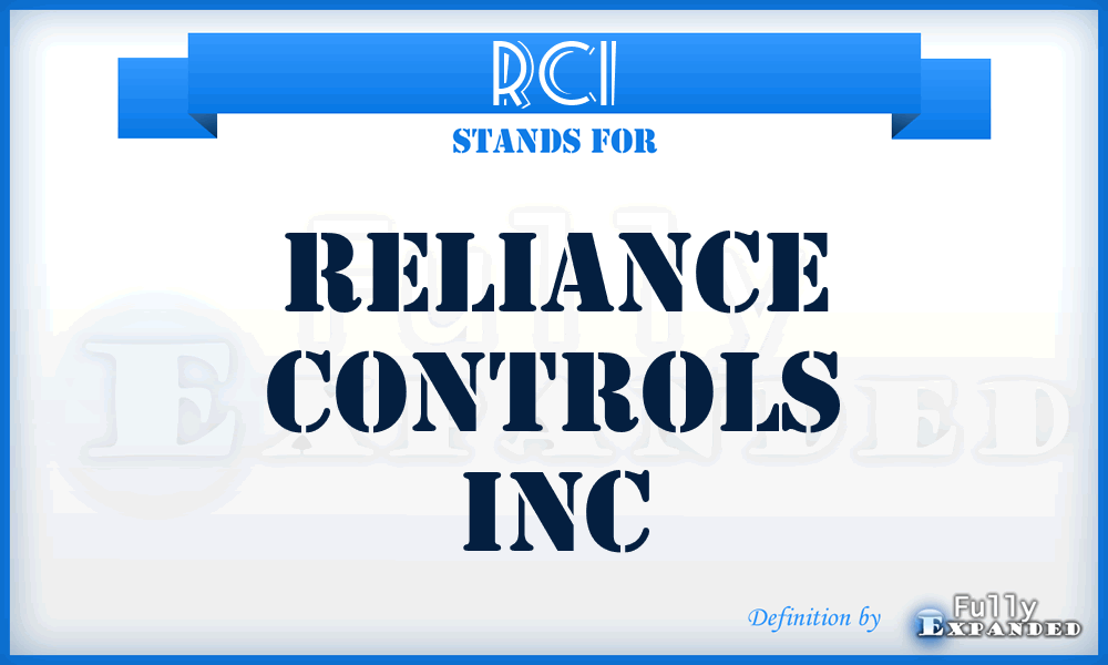 RCI - Reliance Controls Inc