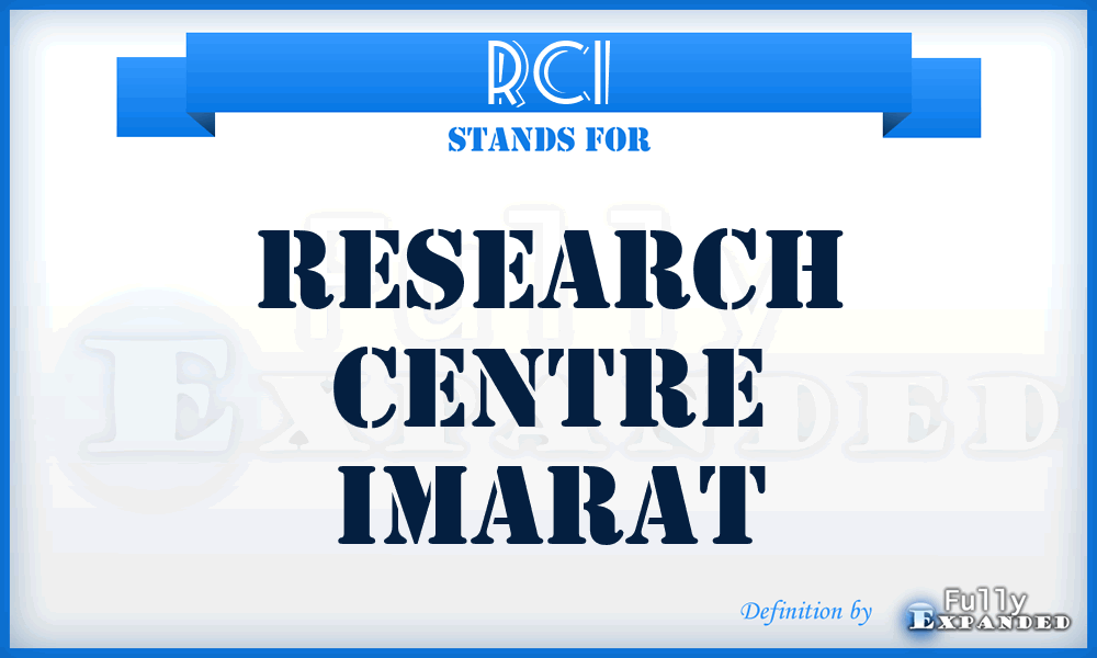 RCI - Research Centre Imarat