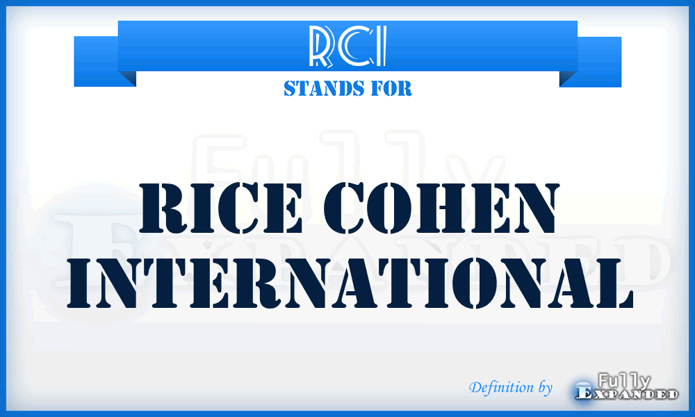 RCI - Rice Cohen International