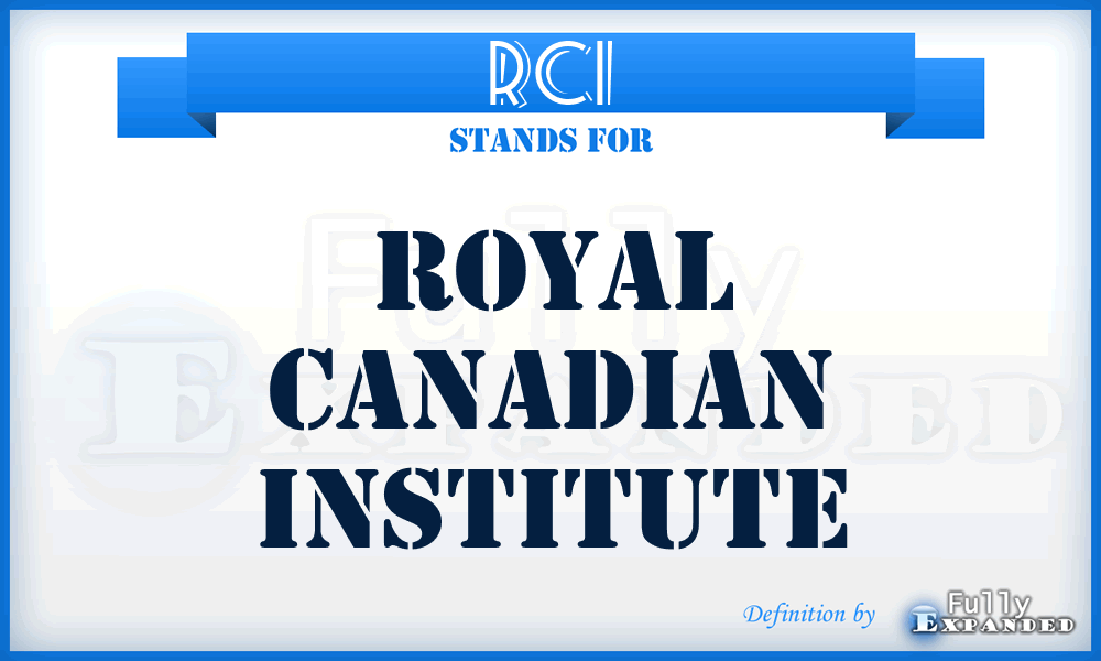 RCI - Royal Canadian Institute