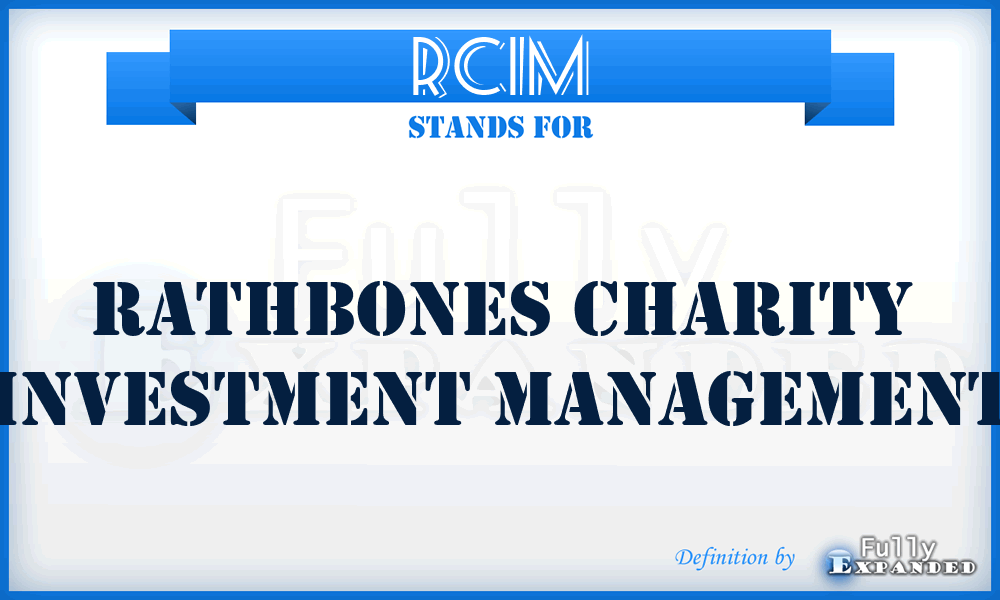 RCIM - Rathbones Charity Investment Management